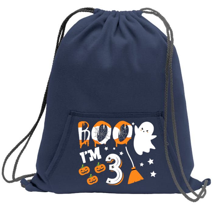 Halloween Birthday 3 Year Old Boy Girl 3rd Birthday Costume Sweatshirt Cinch Pack Bag