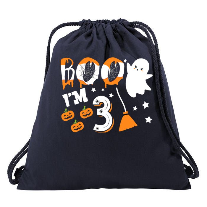 Halloween Birthday 3 Year Old Boy Girl 3rd Birthday Costume Drawstring Bag