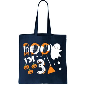 Halloween Birthday 3 Year Old Boy Girl 3rd Birthday Costume Tote Bag