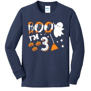 Halloween Birthday 3 Year Old Boy Girl 3rd Birthday Costume Kids Long Sleeve Shirt