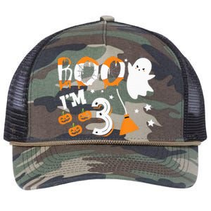 Halloween Birthday 3 Year Old 3rd Birthday Costume Retro Rope Trucker Hat Cap