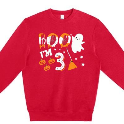 Halloween Birthday 3 Year Old 3rd Birthday Costume Premium Crewneck Sweatshirt