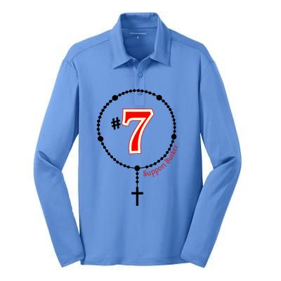 Harrison Butker #7 Butker Catholic Silk Touch Performance Long Sleeve Polo