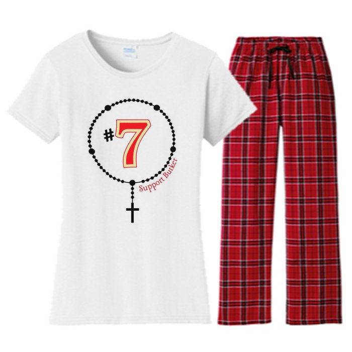 Harrison Butker #7 Butker Catholic Women's Flannel Pajama Set