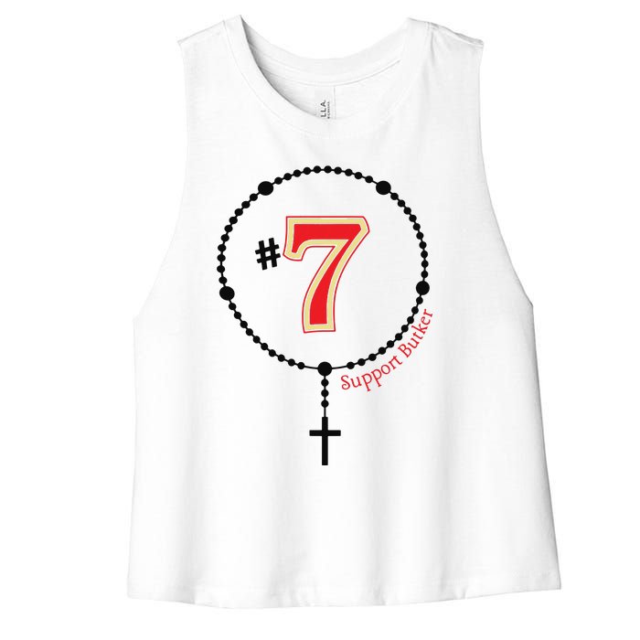 Harrison Butker #7 Butker Catholic Women's Racerback Cropped Tank