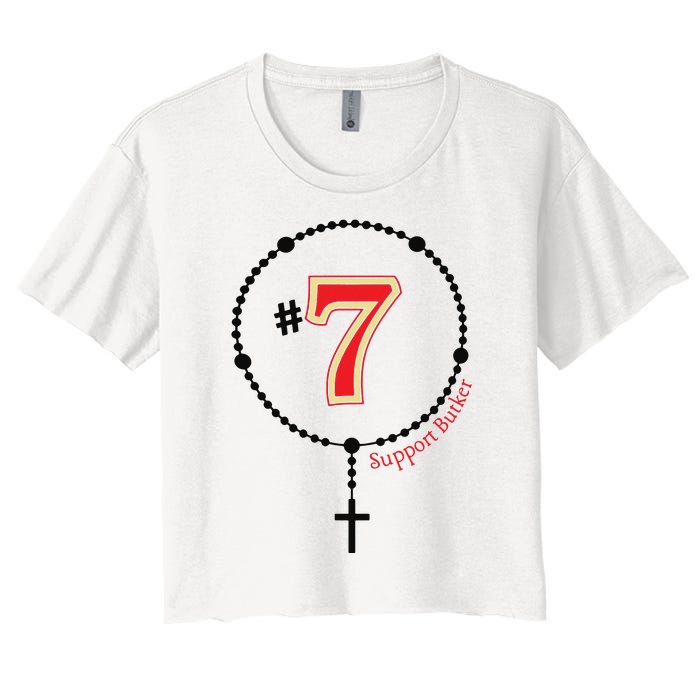 Harrison Butker #7 Butker Catholic Women's Crop Top Tee