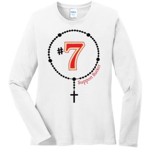 Harrison Butker #7 Butker Catholic Ladies Long Sleeve Shirt