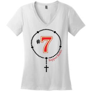 Harrison Butker #7 Butker Catholic Women's V-Neck T-Shirt