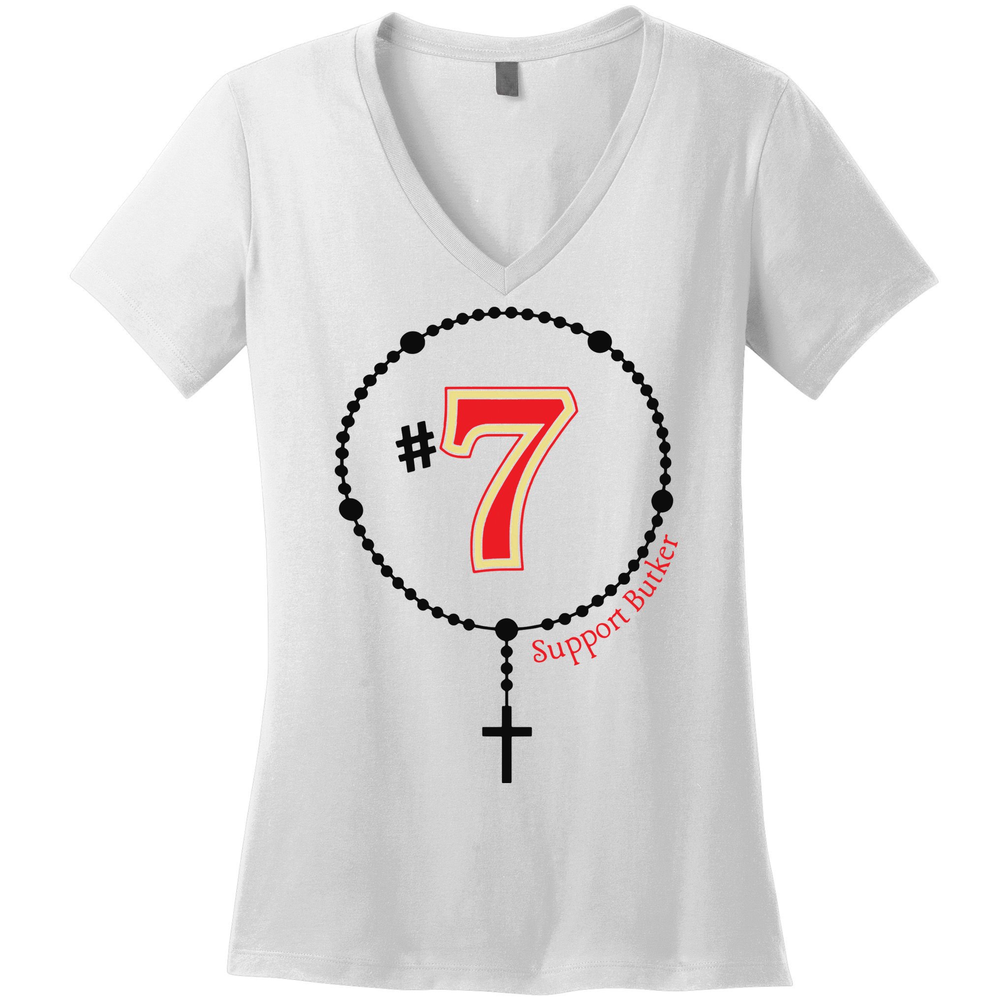 Harrison Butker #7 Butker Catholic Women's V-Neck T-Shirt