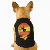 Honey Badger 70s Retro Sunset Vintage Honey Badger Doggie Tank