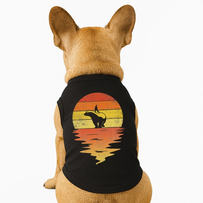 Honey Badger 70s Retro Sunset Vintage Honey Badger Doggie Tank