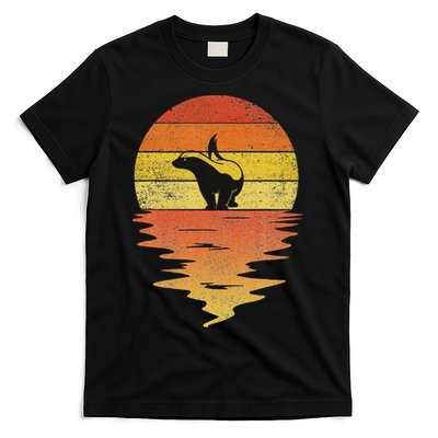 Honey Badger 70s Retro Sunset Vintage Honey Badger T-Shirt