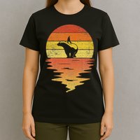 Honey Badger 70s Retro Sunset Vintage Honey Badger T-Shirt
