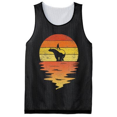 Honey Badger 70s Retro Sunset Vintage Honey Badger Mesh Reversible Basketball Jersey Tank