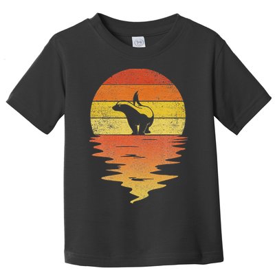 Honey Badger 70s Retro Sunset Vintage Honey Badger Toddler T-Shirt
