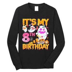 Halloween Birthday 8 Year Old Boy Girl 8th Birthday Costume Long Sleeve Shirt