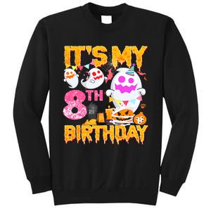 Halloween Birthday 8 Year Old Boy Girl 8th Birthday Costume Sweatshirt