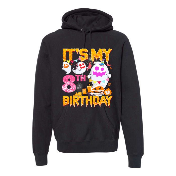 Halloween Birthday 8 Year Old Boy Girl 8th Birthday Costume Premium Hoodie