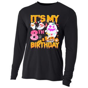 Halloween Birthday 8 Year Old Boy Girl 8th Birthday Costume Cooling Performance Long Sleeve Crew