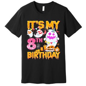 Halloween Birthday 8 Year Old Boy Girl 8th Birthday Costume Premium T-Shirt