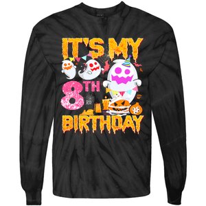 Halloween Birthday 8 Year Old Boy Girl 8th Birthday Costume Tie-Dye Long Sleeve Shirt