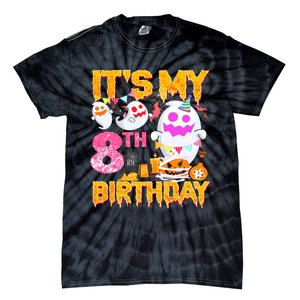 Halloween Birthday 8 Year Old Boy Girl 8th Birthday Costume Tie-Dye T-Shirt