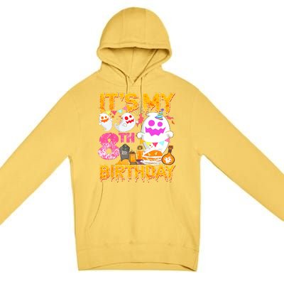 Halloween Birthday 8 Year Old Boy Girl 8th Birthday Costume Premium Pullover Hoodie