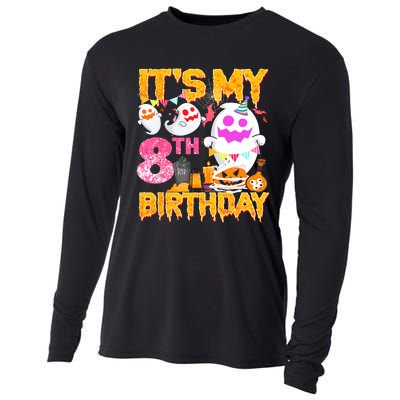 Halloween Birthday 8 Year Old Boy Girl 8th Birthday Costume Cooling Performance Long Sleeve Crew