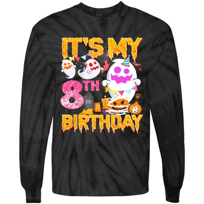 Halloween Birthday 8 Year Old Boy Girl 8th Birthday Costume Tie-Dye Long Sleeve Shirt