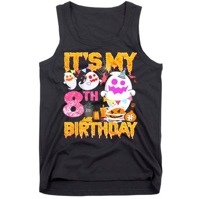 Halloween Birthday 8 Year Old Boy Girl 8th Birthday Costume Tank Top