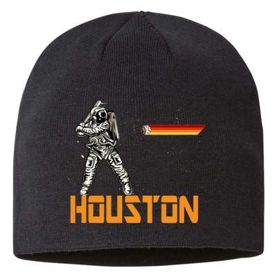 Houston Baseball A Space City Baseball And Vintage Astronaut Sustainable Beanie