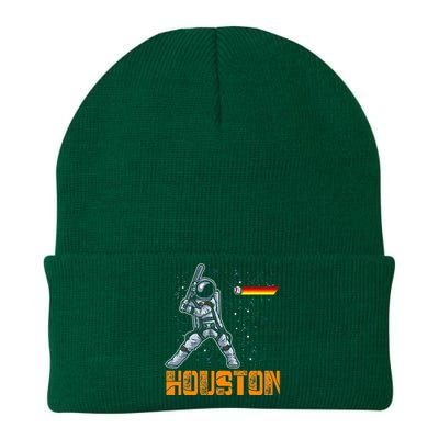 Houston Baseball A Space City Baseball And Vintage Astronaut Knit Cap Winter Beanie