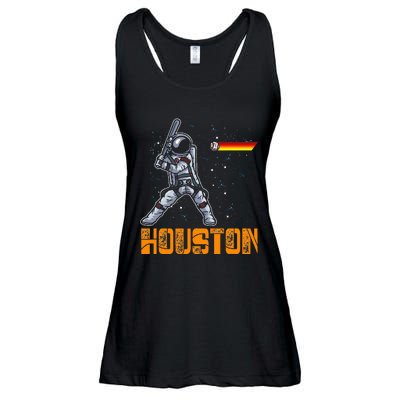 Houston Baseball A Space City Baseball And Vintage Astronaut Ladies Essential Flowy Tank