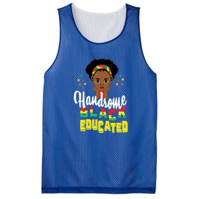 Handsom Black And Educated For Boy Black History Month Mesh Reversible Basketball Jersey Tank