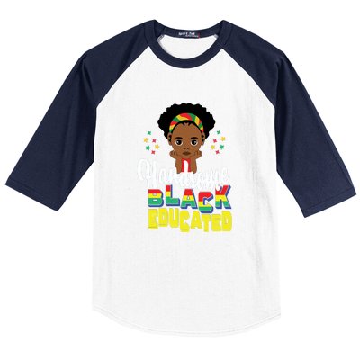 Handsom Black And Educated For Boy Black History Month Baseball Sleeve Shirt