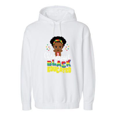 Handsom Black And Educated For Boy Black History Month Garment-Dyed Fleece Hoodie