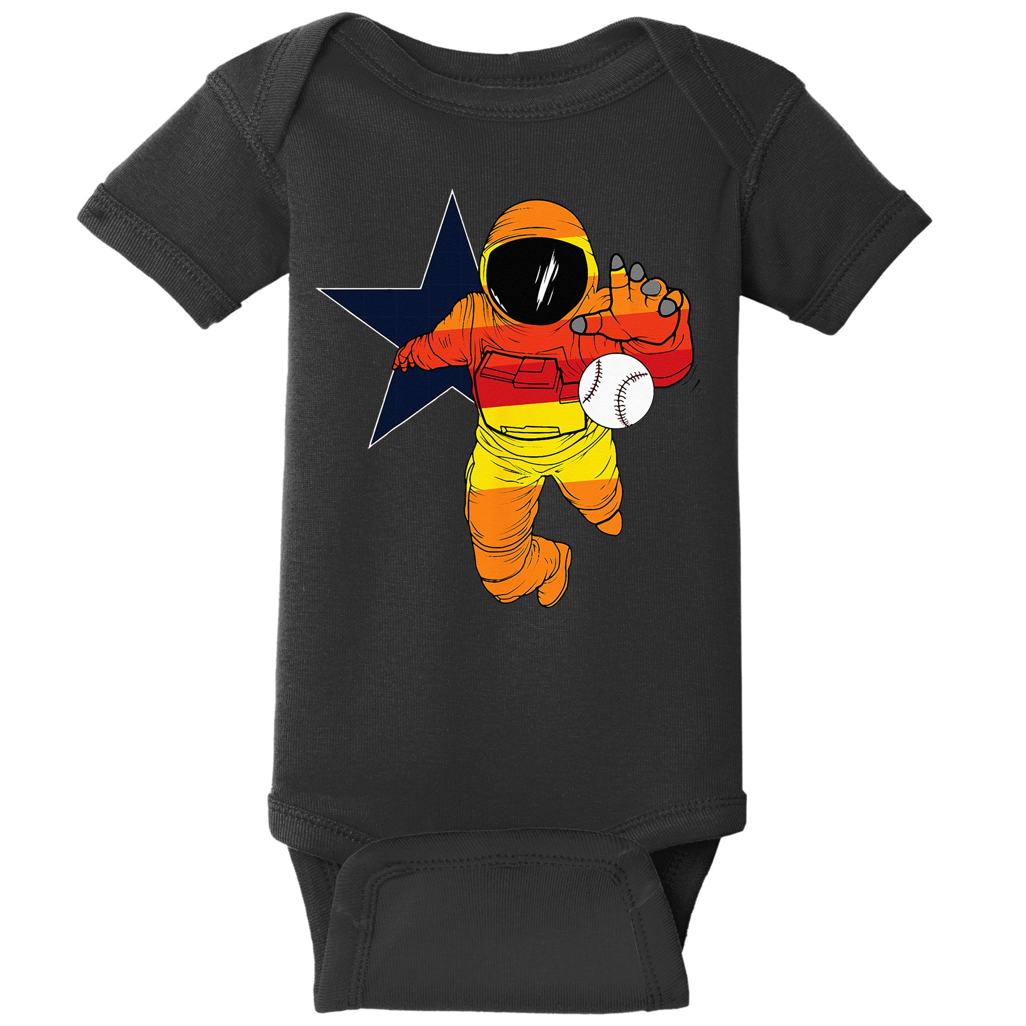 Houston Baseball Astronaut Space City Baby Bodysuit