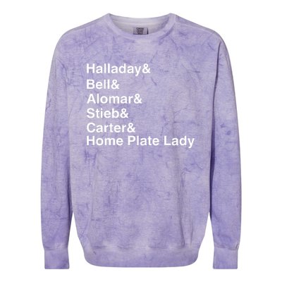 Halladay Bell Alomar Stieb Carter Home Plate Lady Colorblast Crewneck Sweatshirt