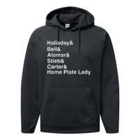 Halladay Bell Alomar Stieb Carter Home Plate Lady Performance Fleece Hoodie