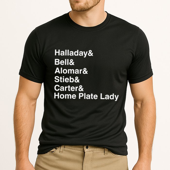 Halladay Bell Alomar Stieb Carter Home Plate Lady Cooling Performance Crew T-Shirt