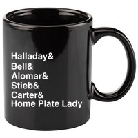 Halladay Bell Alomar Stieb Carter Home Plate Lady 11oz C Handle Ceramic Mug