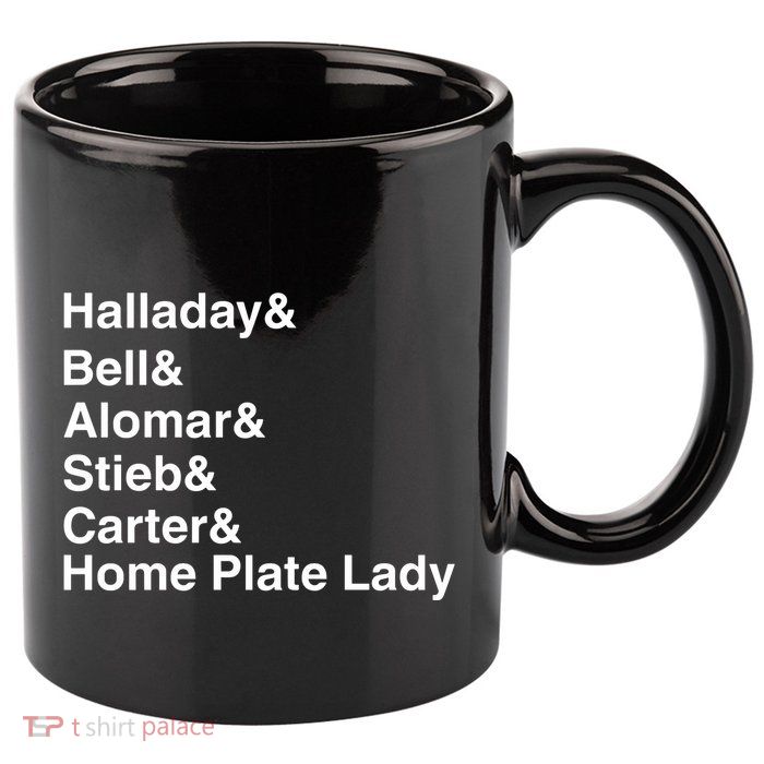 Halladay Bell Alomar Stieb Carter Home Plate Lady 11oz C Handle Ceramic Mug