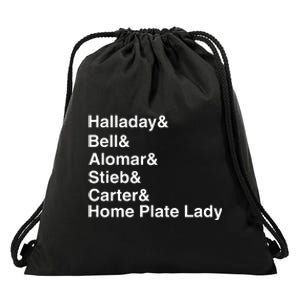 Halladay Bell Alomar Stieb Carter Home Plate Lady Drawstring Bag