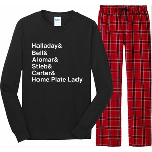 Halladay Bell Alomar Stieb Carter Home Plate Lady Long Sleeve Pajama Set