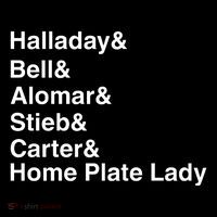 Halladay Bell Alomar Stieb Carter Home Plate Lady Premium T-Shirt