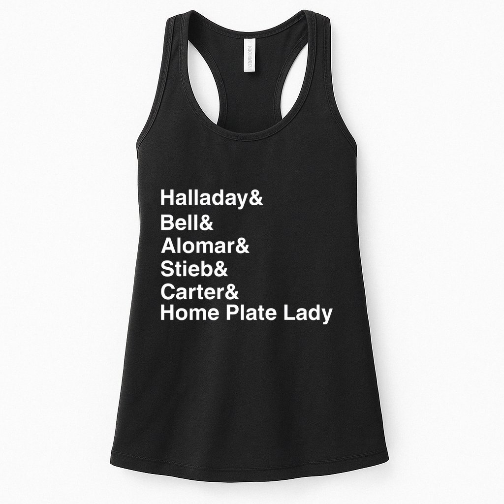 Halladay Bell Alomar Stieb Carter Home Plate Lady Womens Tank Top