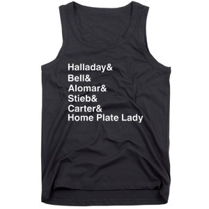 Halladay Bell Alomar Stieb Carter Home Plate Lady Tank Top