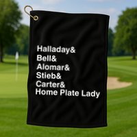 Halladay Bell Alomar Stieb Carter Home Plate Lady Golf Towel