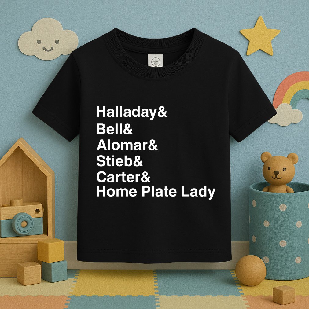 Halladay Bell Alomar Stieb Carter Home Plate Lady Toddler T-Shirt