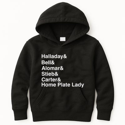 Halladay Bell Alomar Stieb Carter Home Plate Lady Kids Hoodie